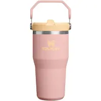 Stanley IceFlow Flip Straw 2.0 Tumbler gourde thermos en acier inoxydable Peach Rose 1 pcs