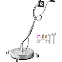 Vevor Nettoyeur haute pression 550 mm, avec 4 roues, 276 bar, raccord rapide 9,5 mm, 2 gicleurs, double poignée, pour béton, terrasse, trottoir