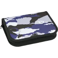 Eberhard Faber 577491 Federmäppchen befüllt Camouflage grau 32 teilig, 19,6 cm