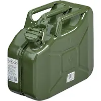 Valpro Bidon carburant 10l Vert olive RAL 6003 Acier 0,9mm L345xl165xH275mm