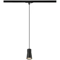 SLV PURI 2.0 Cone, 1 lampe à suspension, GU10, longueur de suspension 200cm, 1x max. 6W, noir 1008258