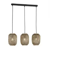 FISCHER&HONSEL GMBH Lampe suspendue 3 lumières en rotin Hummel