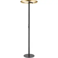 SLV Lampadaire design noir et doré One Straight
