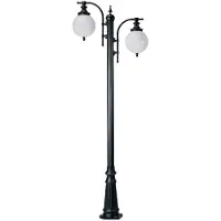 Ks Verlichting Lampadaire Jardin Madeira 2 lumières - noir