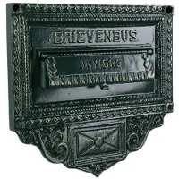 Ks Verlichting Boîte aux lettres Postplate B3 plaque murale - noir