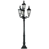 Ks Verlichting Lampe de jardin nostalgique Milano 4 lumières - noir
