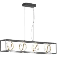 FISCHER&HONSEL GMBH Lampe suspendue design Gisi 110cm noir avec or