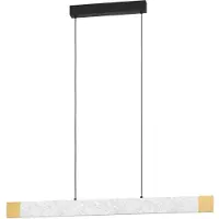 Eglo Suspension Vallelado, gris avec éléments en bois