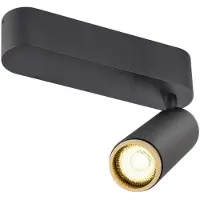 SLV Spot monté en surface Grip! M noir avec or 3000K