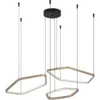 Stars of Light Lampe pendante de conception Estrella noir avec marron et CCT