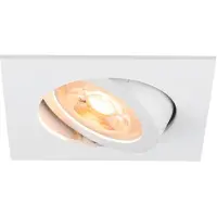 SLV Plafonnier encastré New Tria 68 carré GU10 blanc