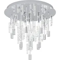 Eglo Suspension de plafond Alemdina, chromée, avec réglage de la température de couleur en 3 étapes