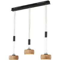 FISCHER&HONSEL GMBH Lampe suspendue 3 lumières Shine-Wood noir