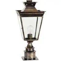 Limehouse Lampadaire rural Pagoda Short Pillar fait à la main - nickel poli (n)