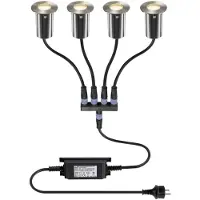 SLV Ensemble de 4 Trail-Lite Spot encastré au sol