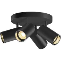 SLV ASTO TUBE, plafonnier apparent, cylindrique, GU10, 4x max. 10 W, noir