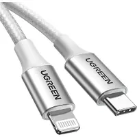 UGREEN Kabel Lightning Do Usb-C 2.0 Pd 3A Us304, 1M (Srebrny)