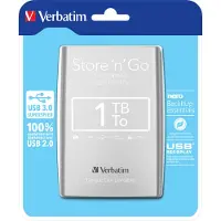 Verbatim Disque dur 1TB, USB 3.0, 6.35cm (2.5''), argenté