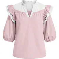 Imily Bela Chemisier rose / blanc