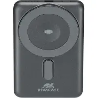 Rivacase VA2607 banque d'alimentation électrique Lithium Polymère (LiPo) 5000 mAh Recharge sans fil Noir, Gris