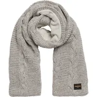 Superdry pour femme. W9310068A Écharpe grise tricotée à huit (OSFA), Casuel