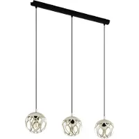 Eglo Lampe à suspension Mirtazza 3 lumières noir avec crème