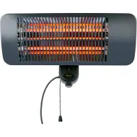 Alpina Chauffage infrarouge suspendu Terrasse 2000W 3 niveaux de chauffage - Chauffage de terrasse protégé contre les projections d'eau IP34 avec lampe infrarouge - Chauffage de terrasse