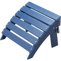 Vevor Tabouret de pied Adirondack, 15,7L x 18,9B x 13H pouces, plastique HDPE, largement à l'extérieur, sur la véranda, la piscine, la pelouse, l'arrière-cour, bleu