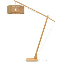 Good&Mojo - Lampadaire Iguazu - bambou/jute - 175x60x207cm pour salon, chambre à coucher