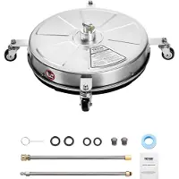 Vevor 465 mm Nettoyeur haute pression de surface, Nettoyeur de surface en acier inoxydable, Max. Pression 4000 PSI, raccord rapide 1/4 pouce, pour béton, terrasse, pont