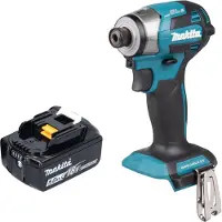 Makita DTD 173 T1 Clé à choc sans fil 18 V 180 Nm 1/4" Brushless + 1x batterie 5,0 Ah - sans chargeur