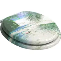 vidaXL Assise de toilette à fermeture douce, lot de 2, vert, 44 x 38 cm, panneau MDF