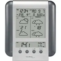 Technoline Station Meteotronic,2 jours de prévisions météo,gris argenté,émetteur extérieur inclus