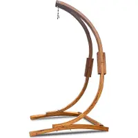 Rijoka support en bois fauteuil suspendu - charge 120kg - 120x120x210cm