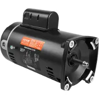Vevor Moteur de pompe de piscine 1 CV, cadre 56Y, 115V(9 Ampère)/230V(4.5 Ampère) 3450tr/min, 60Hz, 1.25 facteur de service, condensateur 90μF/250V, rotation CCW bride carrée Moteur de remplacement