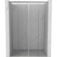 Mexen Rox Porte coulissante pour douche 140 cm, transparente, chromée - 8C2-140-000-01-00