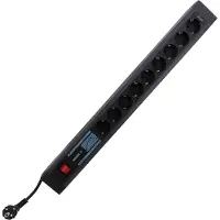 REV supraguard pc-multiprise 9-fach, noir - anthrazit, geräteschutzleiste avec parafoudre et netzfilter 00179671