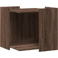 vidaXL Bac à litière aspect chêne 53x53x51 cm Bois composite