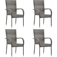 vidaXL Ensemble de jardin 5 pièces Gris