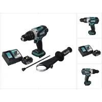 Makita DHP 458 RT1 Perceuse-visseuse à percussion sans fil 18 V 91 Nm + 1x Batterie 5,0 Ah + Chargeur
