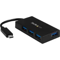 StarTech.com Hub USB C - 4 ports - USB 3.0 - Compact - USB-C vers 4x USB-A - Concentrateur USB Type-C - Adaptateur d'alimentation inclus - Concentrateur (hub) - 4 x SuperSpeed USB 3.0 - de bureau