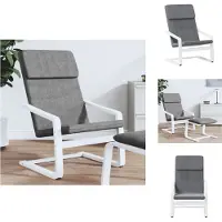 vidaXL Fauteuil Relax Tissu gris foncé - Fauteuil