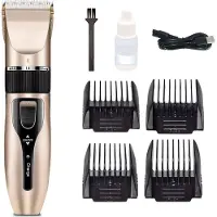 INF Tondeuse silencieuse avec accessoires pour chien Champagne