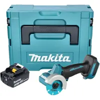 Makita DMC 300 G1J Meuleuse d'angle sans fil 18 V 76 mm Brushless + 1x batterie 6,0 Ah + Makpac - sans chargeur