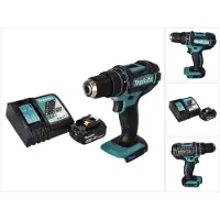 Makita DHP 482 RT1 Perceuse-visseuse à percussion sans fil 18 V 62 Nm + 1x batterie 5,0 Ah + chargeur