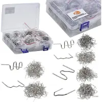 Rosfix Clips en Plastique, 6 Modèles Différents, 1800 Pièces dans une Boîte en Plastique