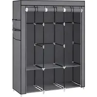 Leobert Armoire En Tissu - - Gris - 130 X 45 X 167 Cm