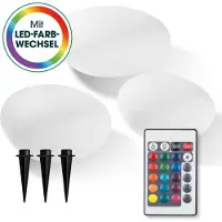 DS Produkte Lampe solaire LED EASYmaxx avec télécommande - 3 lampes blanc froid Alimentation solaire