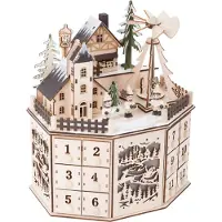 Small Foot Calendrier de l'Avent - - Pyramide - Finitions détaillées - Décor ravissant - Bois