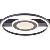 Brilliant Plafonnier LED noir intemporel Maureen | blanc chaud | 22W 2900 lumens 3000 Kelvin | 37x37cm